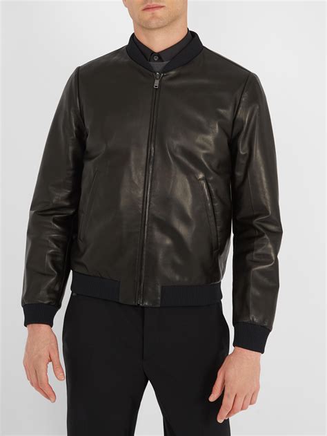 prada leather jacket man|prada bomber jacket for men.